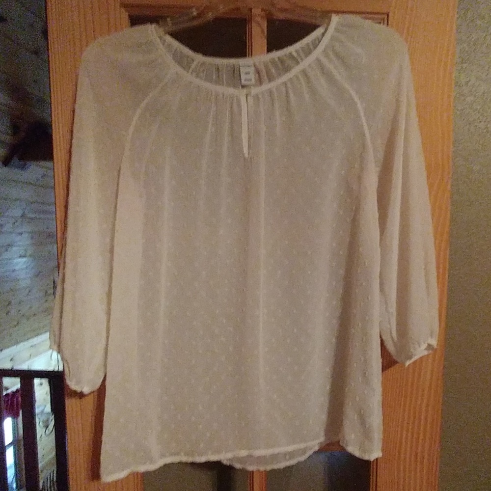 Sheer white blouse